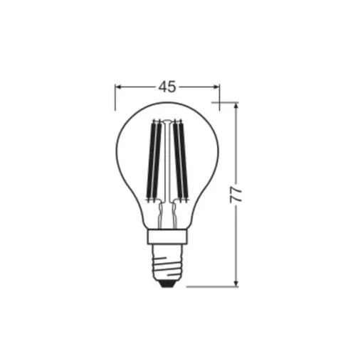 OSRAM LED lamp druppel E14 1,2W filament 4000K 255lm