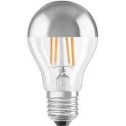 OSRAM LED lamp E27 Mirror silver 4W 2.700K