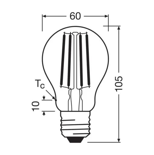 OSRAM LED lamp E27 7,2W gloeidraad 2.700K 1521lm 2-pack