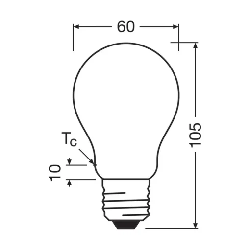 OSRAM LED lamp E27 5W mat 2.700K 1055lm 2er