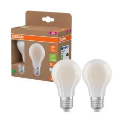 OSRAM LED lamp E27 3,8W mat 4.000K 806lm 2 stuks