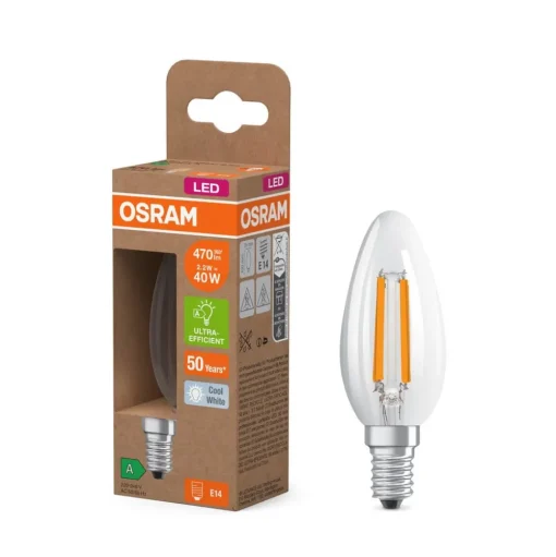 OSRAM LED lamp kaars gloeidraad E14 2,2W 4000K 470lm