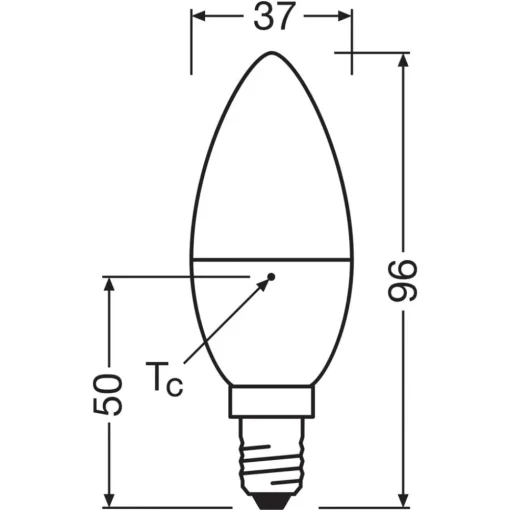 OSRAM LED lamp kaars opaal E14 4,9W 827 3-pack