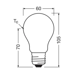 OSRAM LED lamp mat E27 2,2W 2700K 470lm dimbaar
