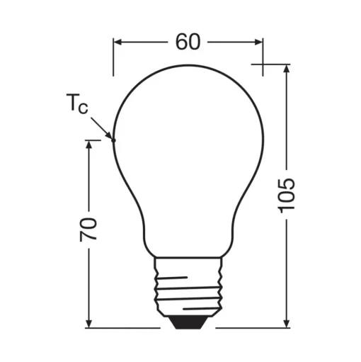 OSRAM LED lamp mat E27 2,2W 2700K 470lm dimbaar