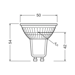 OSRAM LED lamp Reflectorlamp GU10 4,3W 36° 840 helder
