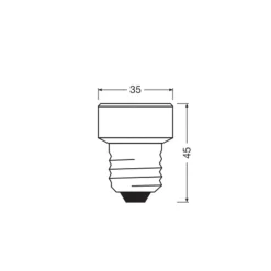 OSRAM LED lamp Star Flat E27 3,5W 2700K verwisselbare ring.