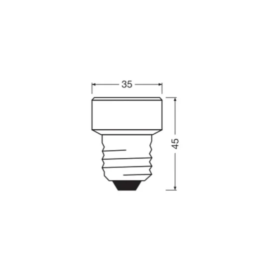 OSRAM LED lamp Star Flat E27 3,5W 2700K verwisselbare ring.