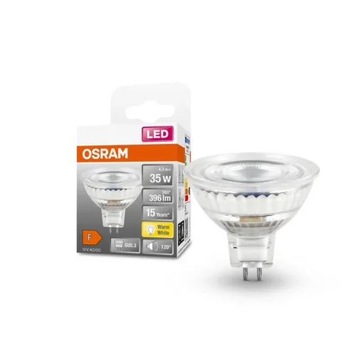 OSRAM LED reflectorlamp, GU5.3, 4,3 W, 12 V, 2700 K, 120°