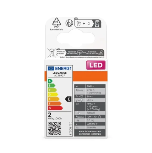 OSRAM LED stiftlamp G9 1,8 W helder 2.700 K