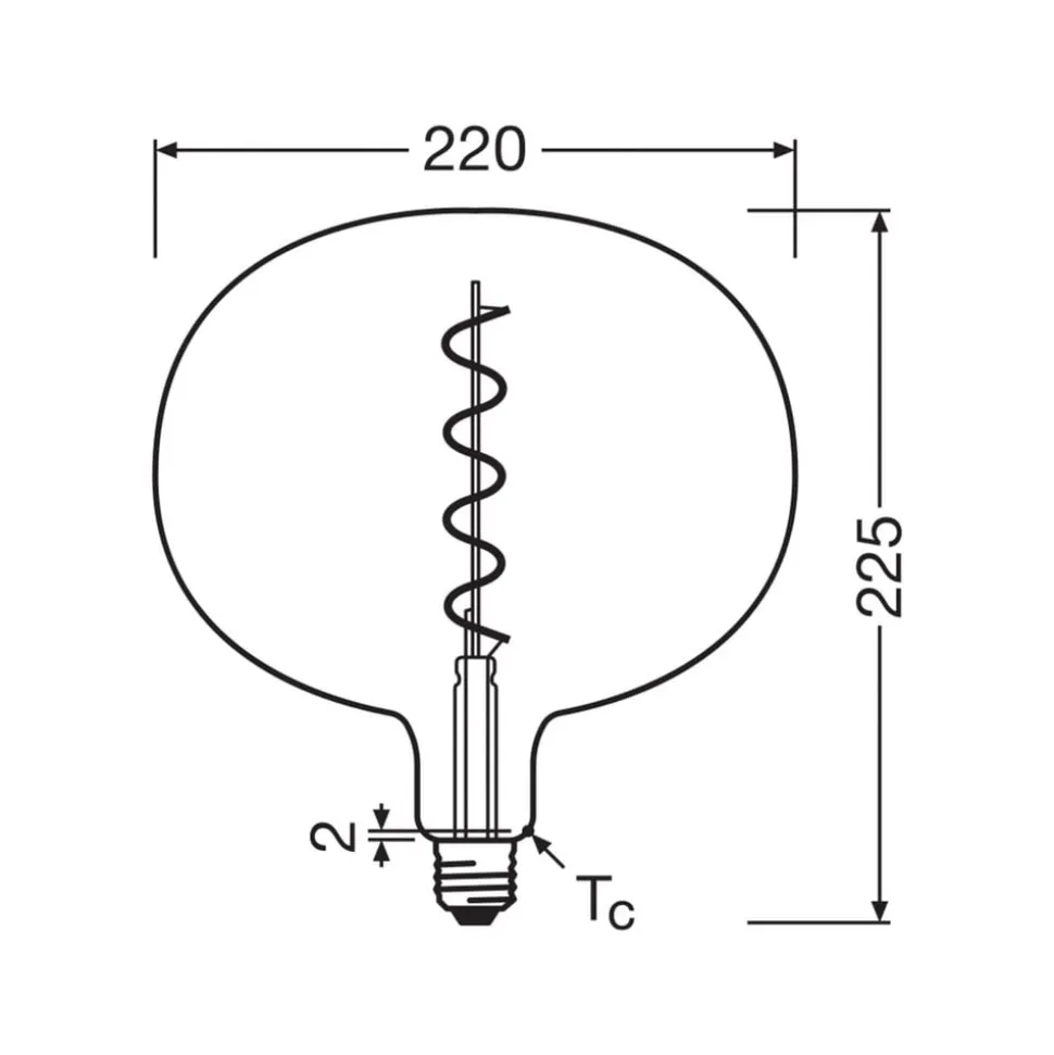 OSRAM LED Vintage 1906 Big Globe E27 4,5W 818 Gloeidraad rook