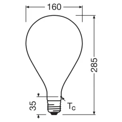 OSRAM LED Vintage 1906 Big Grape E27 7,3W 2700K mat dimbaar