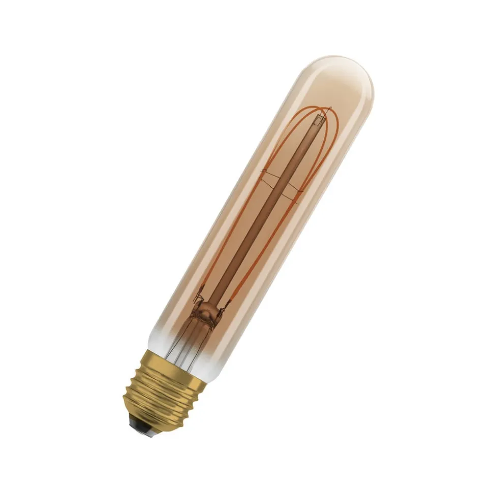 OSRAM LED Vintage 1906, buis, goud, E27, 4,8 W, 822, dimbaar.