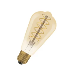 OSRAM LED Vintage 1906 Edison, goud, E27, 4,8 W, 822, dimbaar.