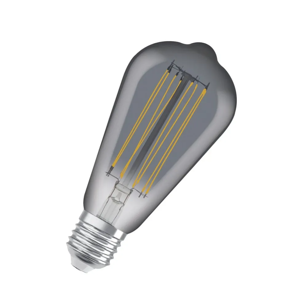 OSRAM LED Vintage 1906 Edison, grijs, E27, 11W, 818, dimbaar