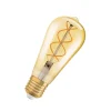 OSRAM LED Vintage 1906 Edison, goud, E27, 4W, 2.000K, dimbaar.