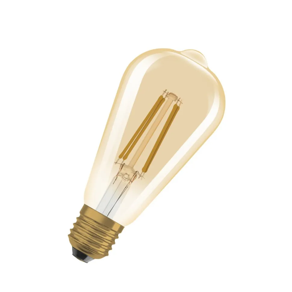 OSRAM LED Vintage 1906 Edison, goud, E27, 7,2 W, 824, dimbaar.