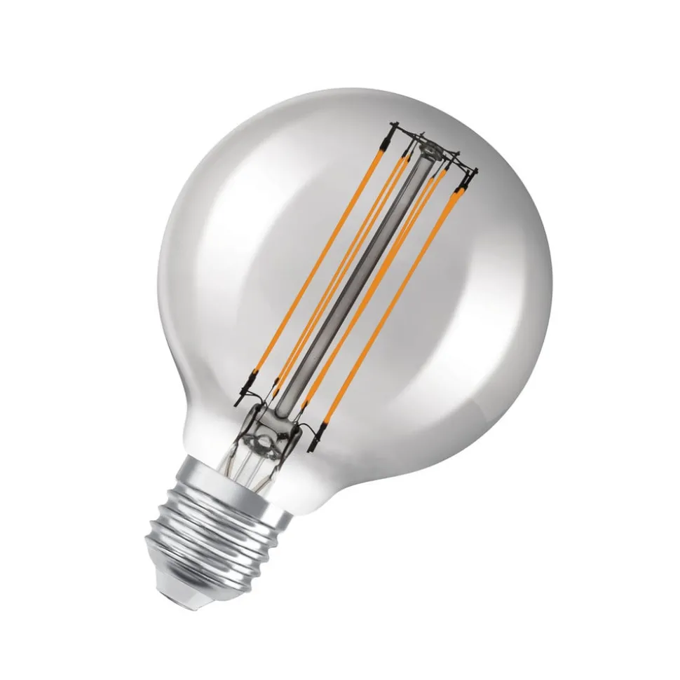 OSRAM LED Vintage 1906, G80, E27, 11 W, grijs, 1.800 K, dimbaar.