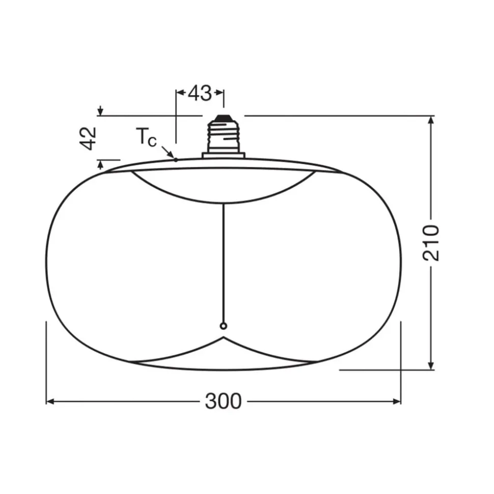 OSRAM LED Vintage Big Elips E27 12W 818 Gloeilamp amber dimbaar