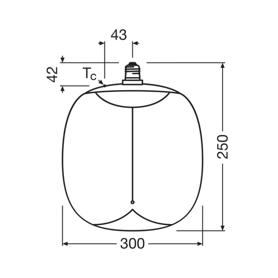 OSRAM LED Vintage Big Oval E27 12W 818 Filament amber dimbaar