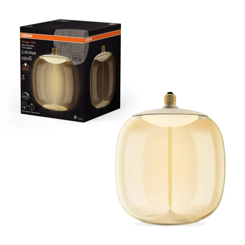 OSRAM LED Vintage Big Oval E27 12W 818 Filament amber dimbaar