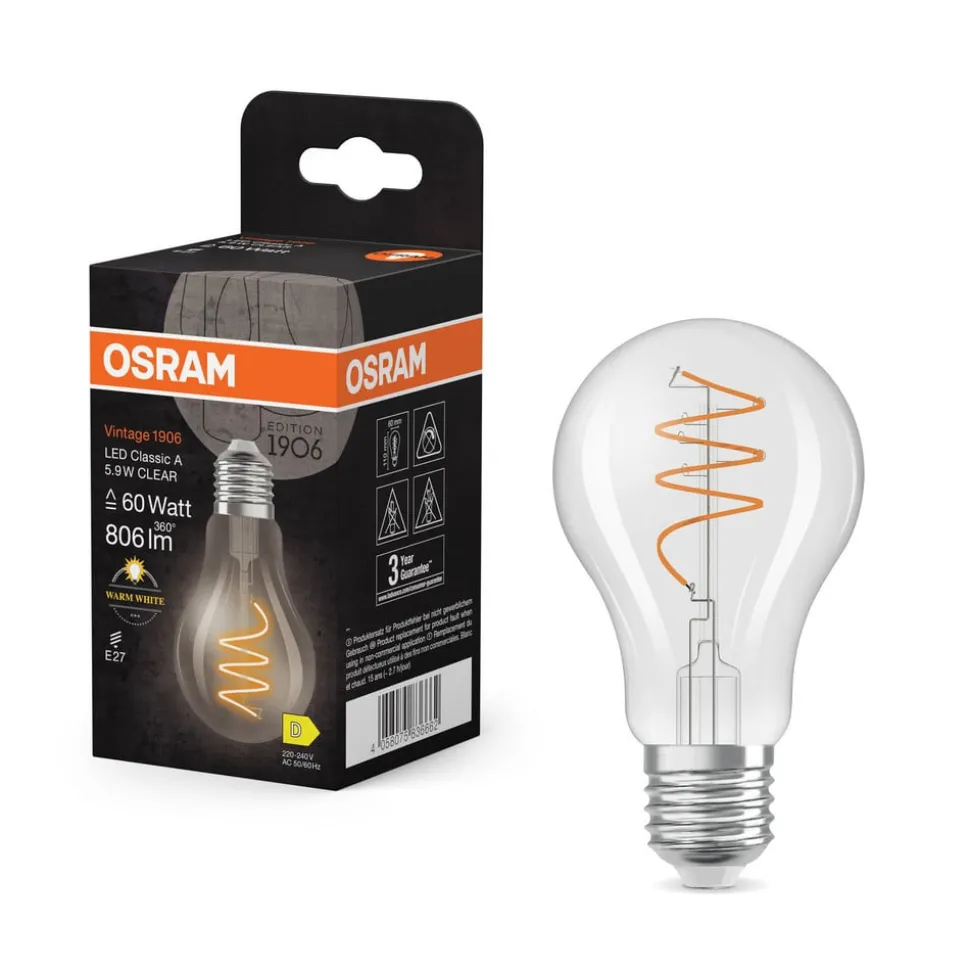 OSRAM LED Vintage E27 5,9W 2.700K Spiraal gloeidraad helder