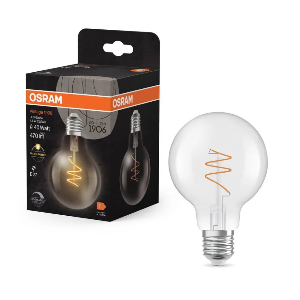 OSRAM LED Vintage G80 E27 4,6W 927 Spiraal gloeidraad helder dimbaar