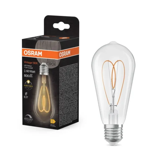 OSRAM LED Vintage ST64 E27 7,2W 927 Hart gloeidraad helder dimbaar
