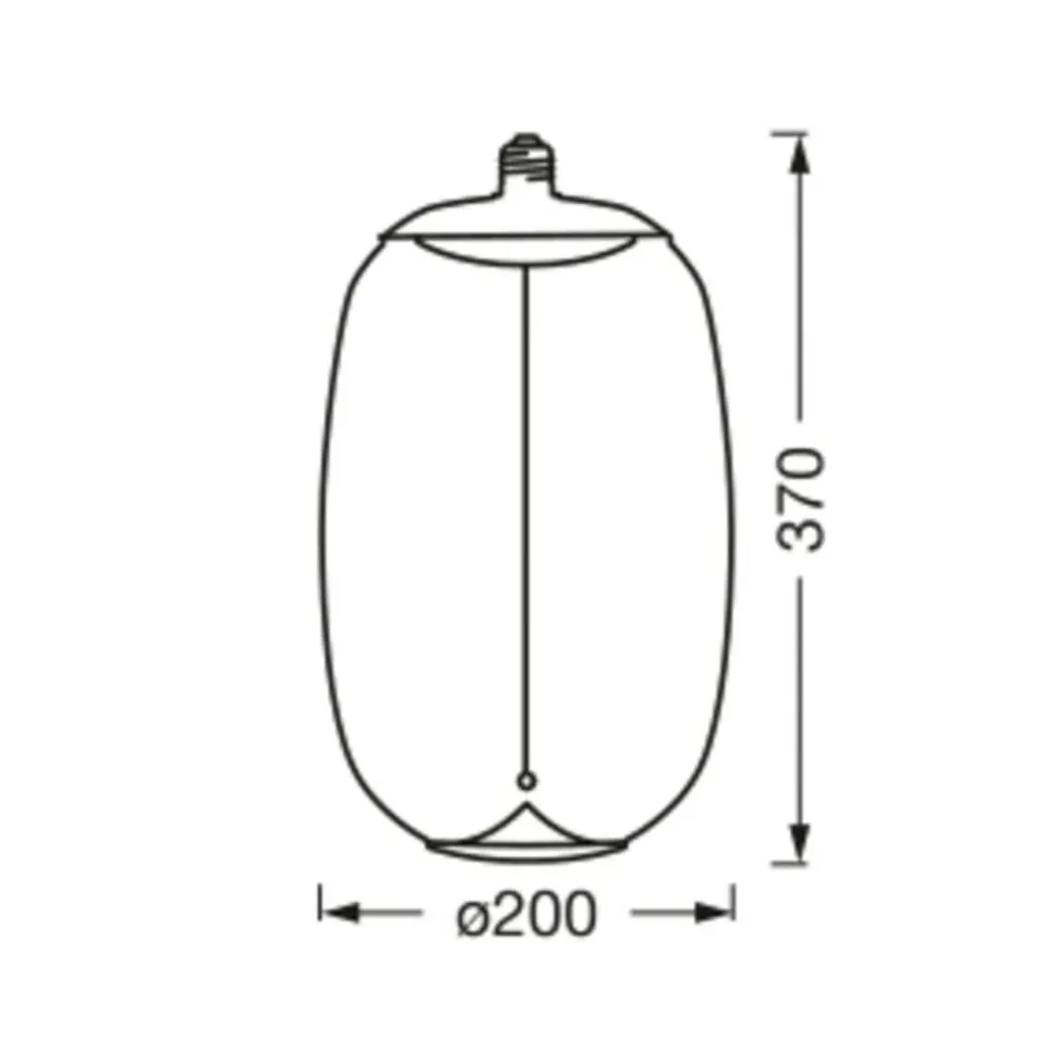 OSRAM Vintage 1906 Big Elipse Oval, rook E27 818 Gloeidraad