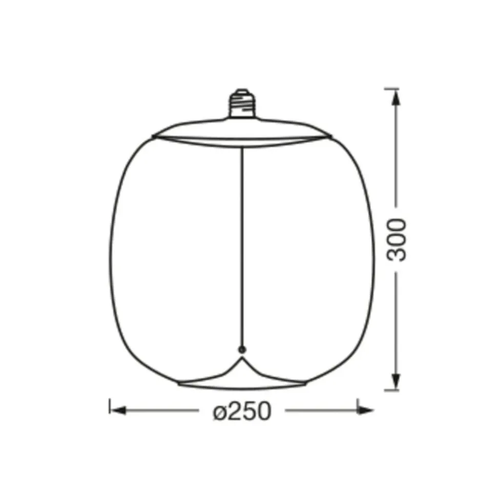 OSRAM Vintage 1906 Big Oval, amber, E27, 2.700 K, gloeidraad