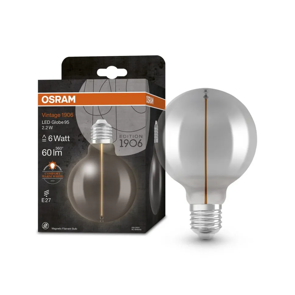 OSRAM Vintage 1906 LED bol E27 2,2W 1.800K smoke