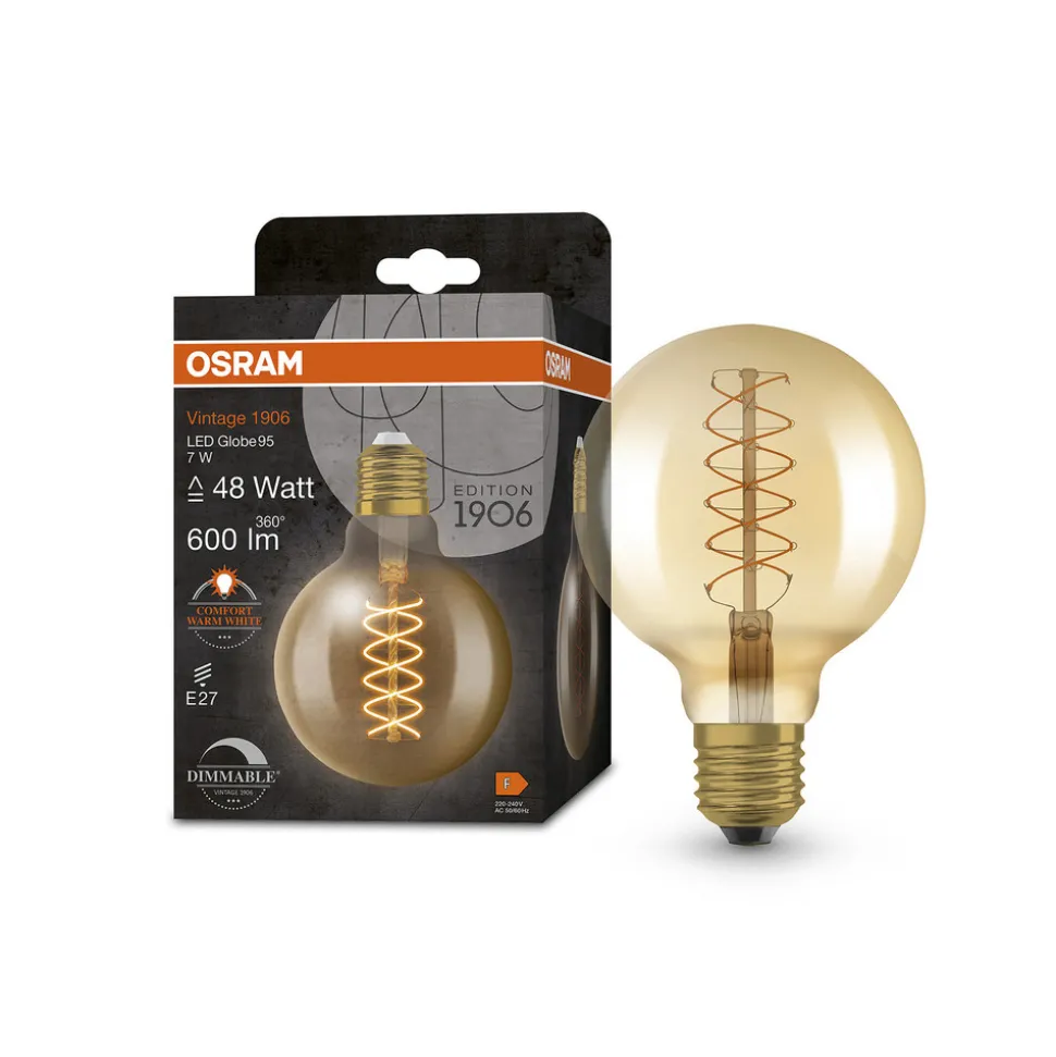 OSRAM vintage 1906 LED bol G95 E27 7W goud dim
