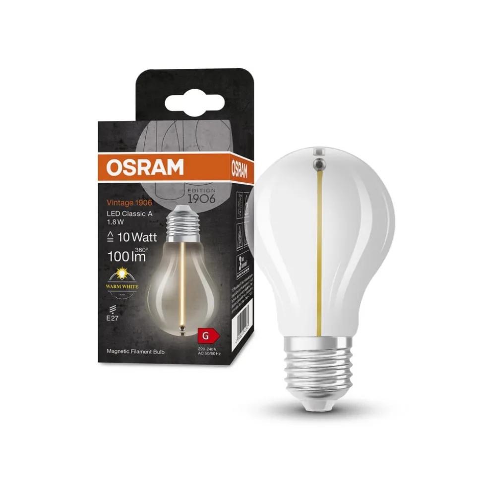 OSRAM Vintage 1906 LED lamp E27 1,8W 827 filament