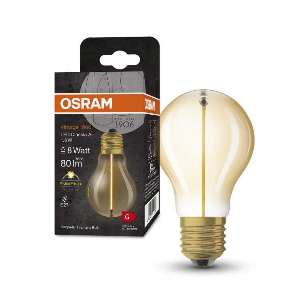 OSRAM Vintage 1906 LED lamp E27 1,8W 2.700K goud