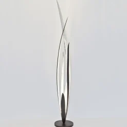 Palustre - zwart-bruin-zilveren vloerlamp