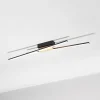 Panagria LED plafondlamp, zwart met houten detail