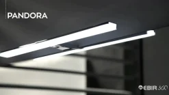 Pandora LED spiegellamp, mat zwart, 45,8 cm