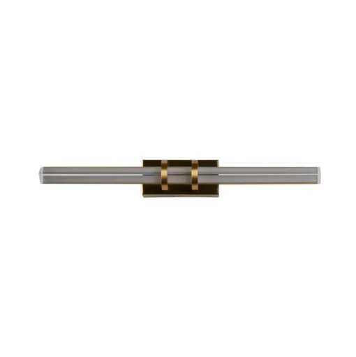 Parma LED wandlamp, zwart/messing, staal, glas, IP44
