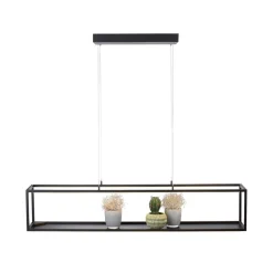 Paul Neuhaus Contura LED hanglamp, zwart, metaal, dimmer