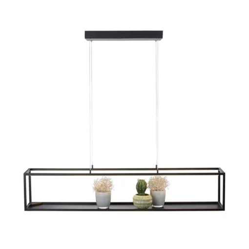 Paul Neuhaus Contura LED hanglamp, zwart, metaal, dimmer