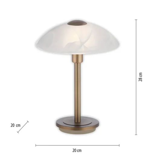 Paul Neuhaus Enova tafellamp, oudmessing
