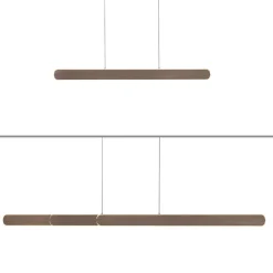 Paul Neuhaus hanglamp Adriana, bruin, lengte 160 cm