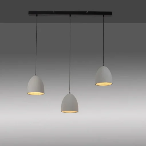 Paul Neuhaus hanglamp Eton, 3-lamps, 100 cm, beton, G9