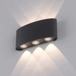 Paul Neuhaus LED buiten wandlamp Carlo, 17 cm, 6-lamps, IP54