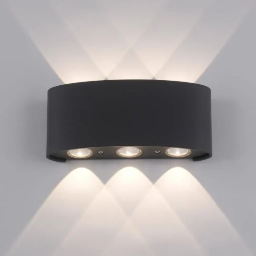Paul Neuhaus LED buiten wandlamp Carlo, 17 cm, 6-lamps, IP54