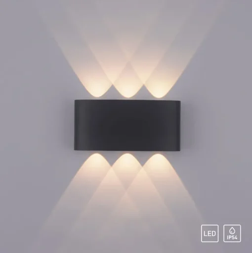 Paul Neuhaus LED buiten wandlamp Carlo, 17 cm, 6-lamps, IP54