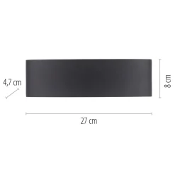 Paul Neuhaus LED buiten wandlamp Carlo, 27cm, 10-lamps, IP54