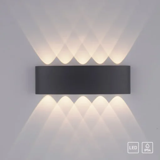 Paul Neuhaus LED buiten wandlamp Carlo, 27cm, 10-lamps, IP54