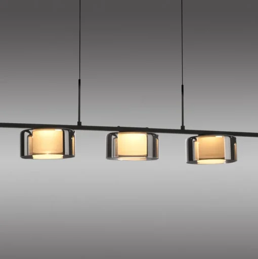 Paul Neuhaus LED hanglamp Rika, 119 cm, glas, dimbaar