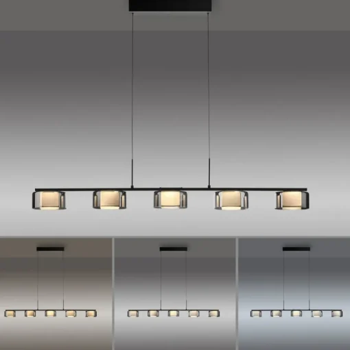 Paul Neuhaus LED hanglamp Rika, 119 cm, glas, dimbaar